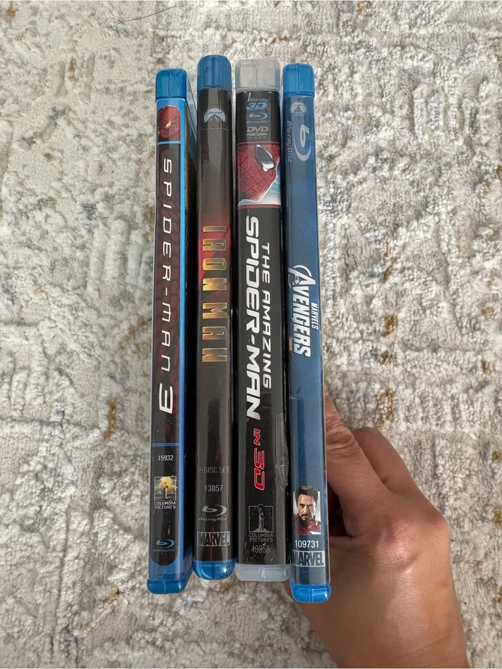 Marvel Blu-ray Movie Set with Blue Cases